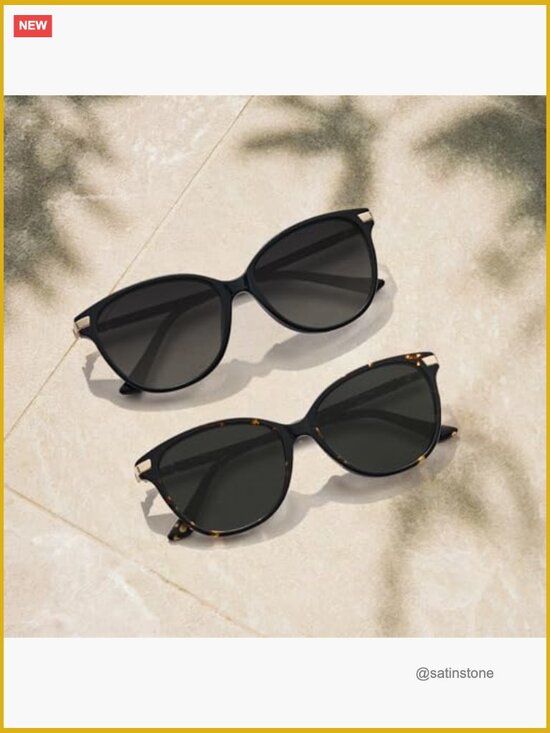 Polarized Cat Eye Sunglasses with UV400 Protection Acetate Frame for Driving